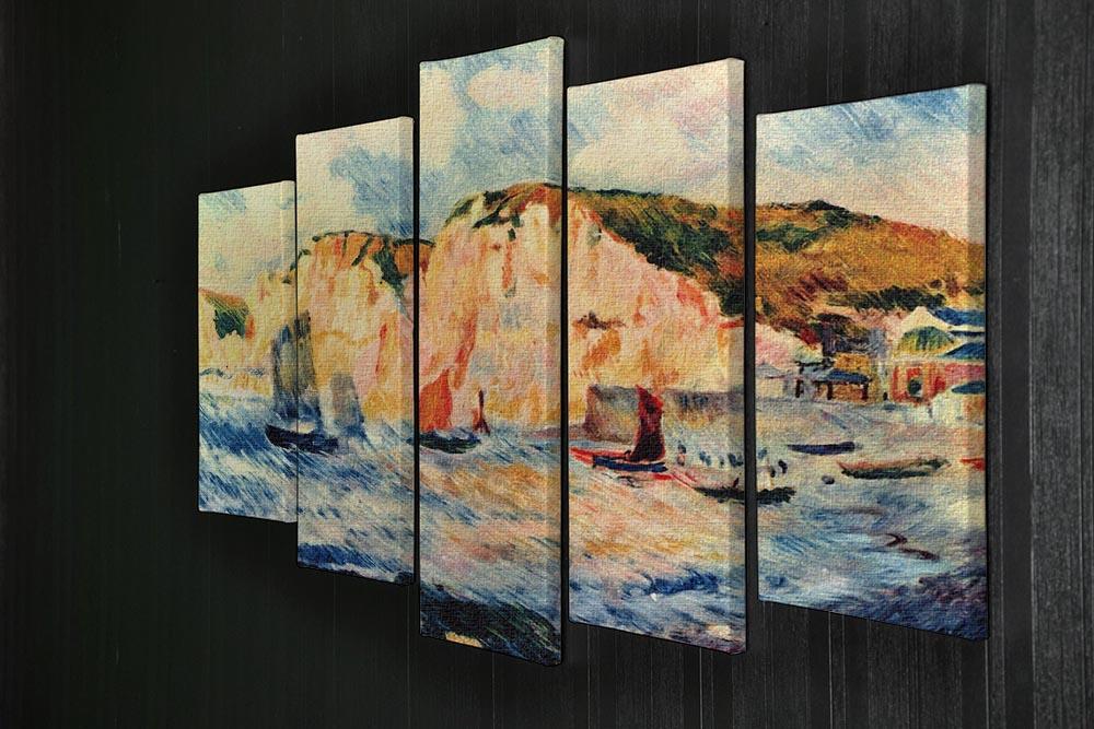 Sea and cliffs by Renoir 5 Split Panel Canvas - Canvas Art Rocks - 2