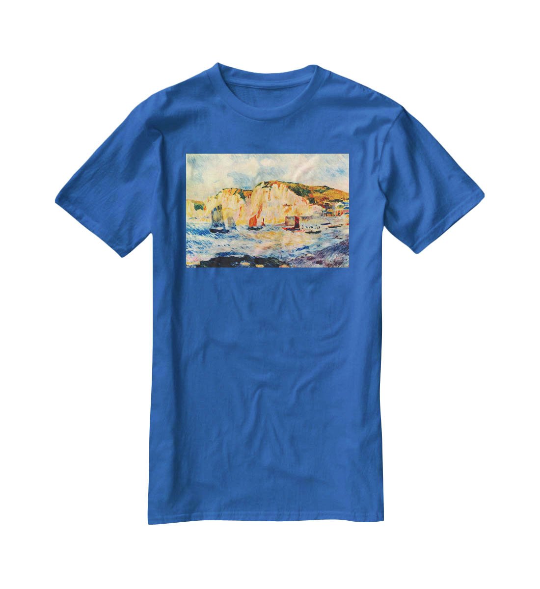 Sea and cliffs by Renoir T-Shirt - Canvas Art Rocks - 2