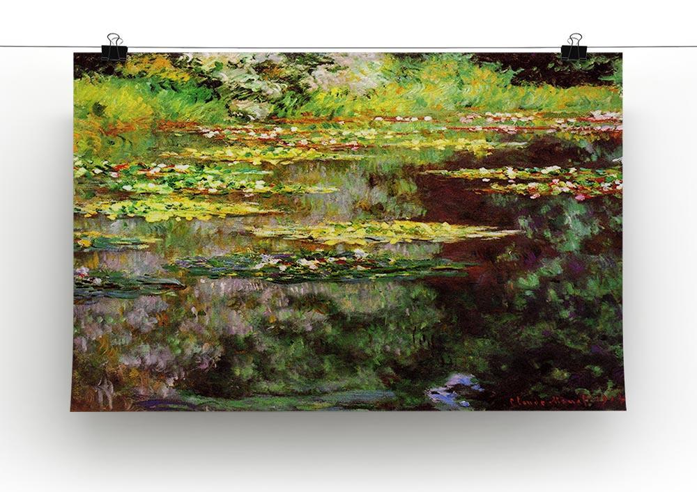 Sea rose pond by Monet Canvas Print & Poster - Canvas Art Rocks - 2
