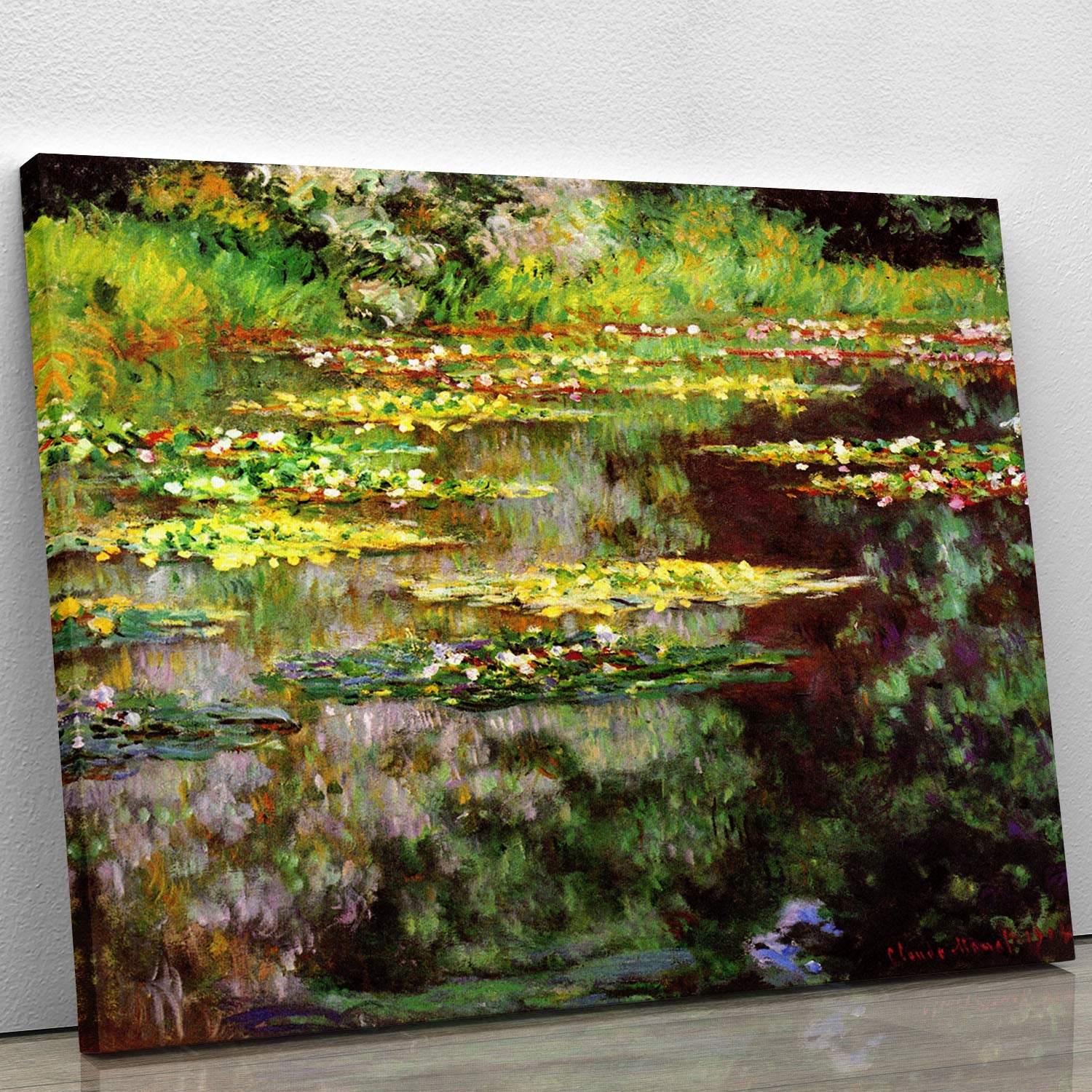 Sea rose pond by Monet Canvas Print or Poster - Canvas Art Rocks - 1