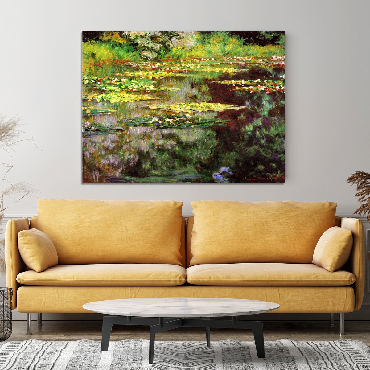 Sea rose pond by Monet Canvas Print or Poster