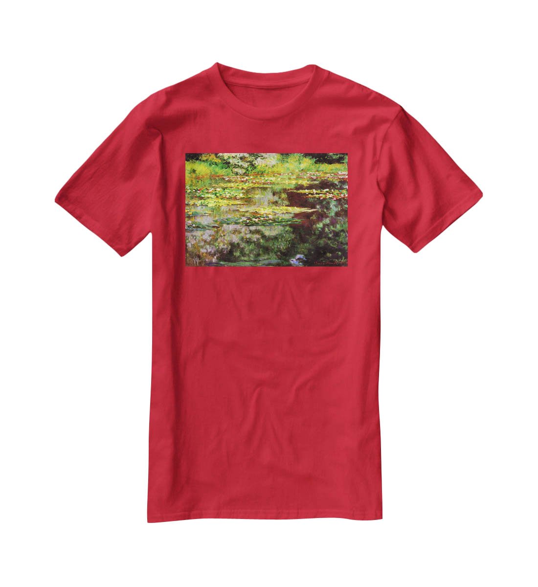 Sea rose pond by Monet T-Shirt - Canvas Art Rocks - 4