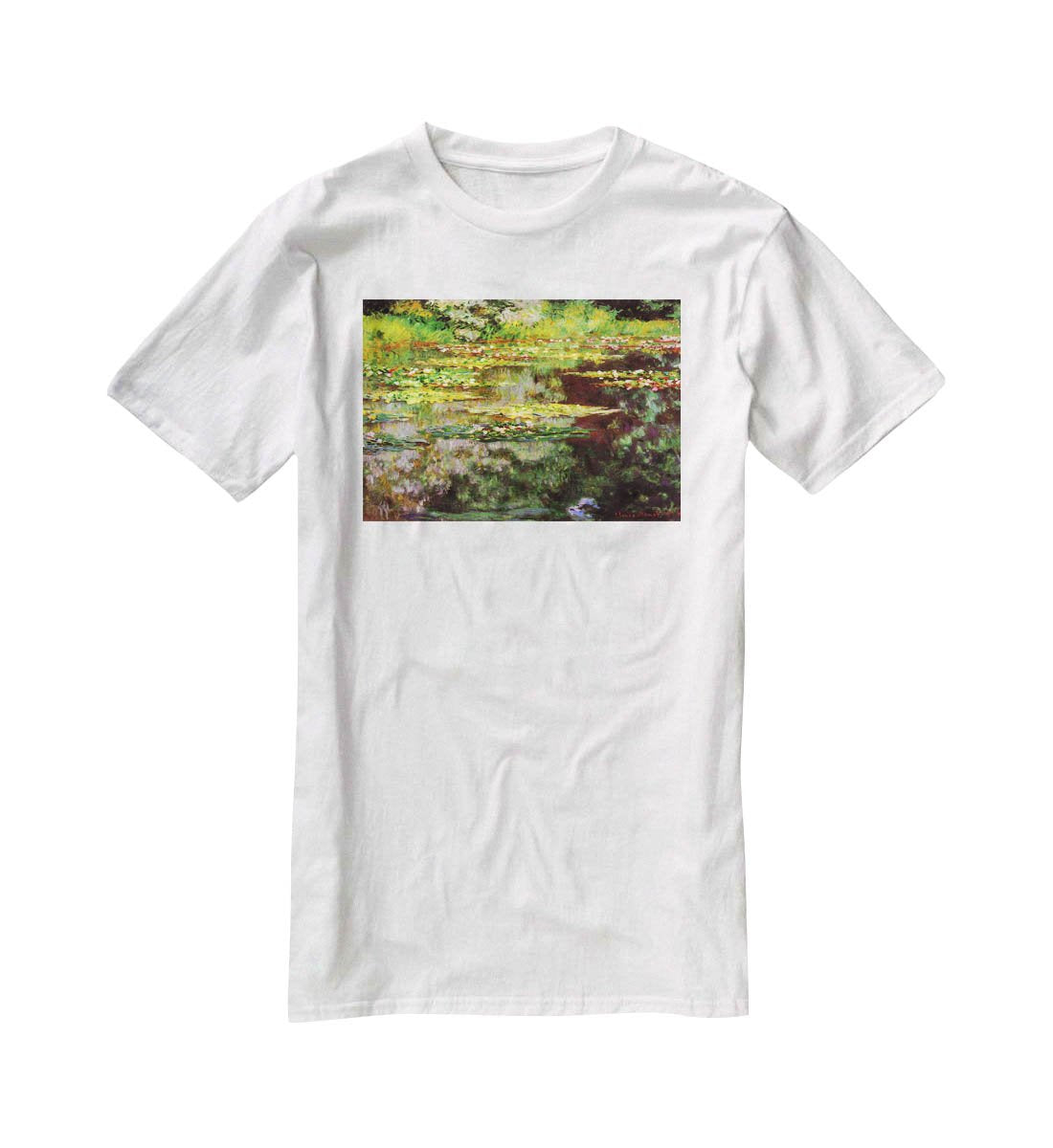 Sea rose pond by Monet T-Shirt - Canvas Art Rocks - 5