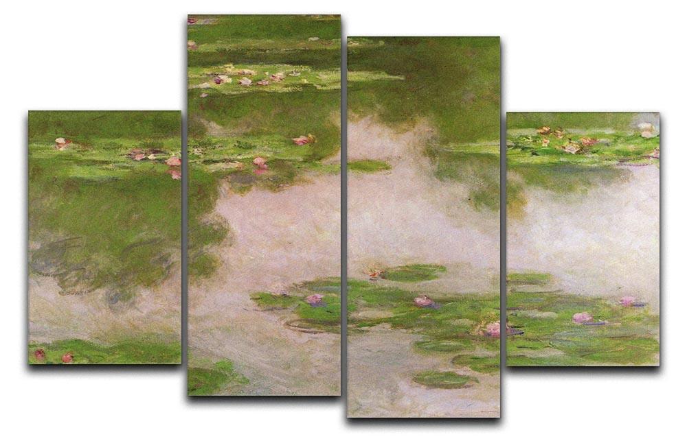 Sea roses 2 by Monet 4 Split Panel Canvas  - Canvas Art Rocks - 1