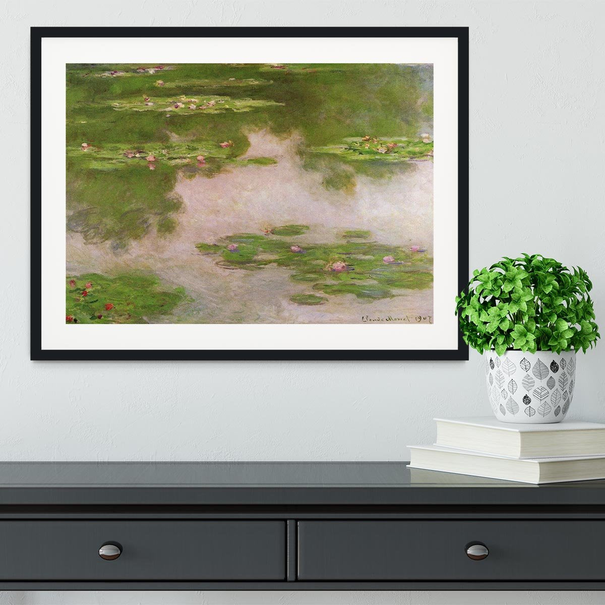 Sea roses 2 by Monet Framed Print - Canvas Art Rocks - 1