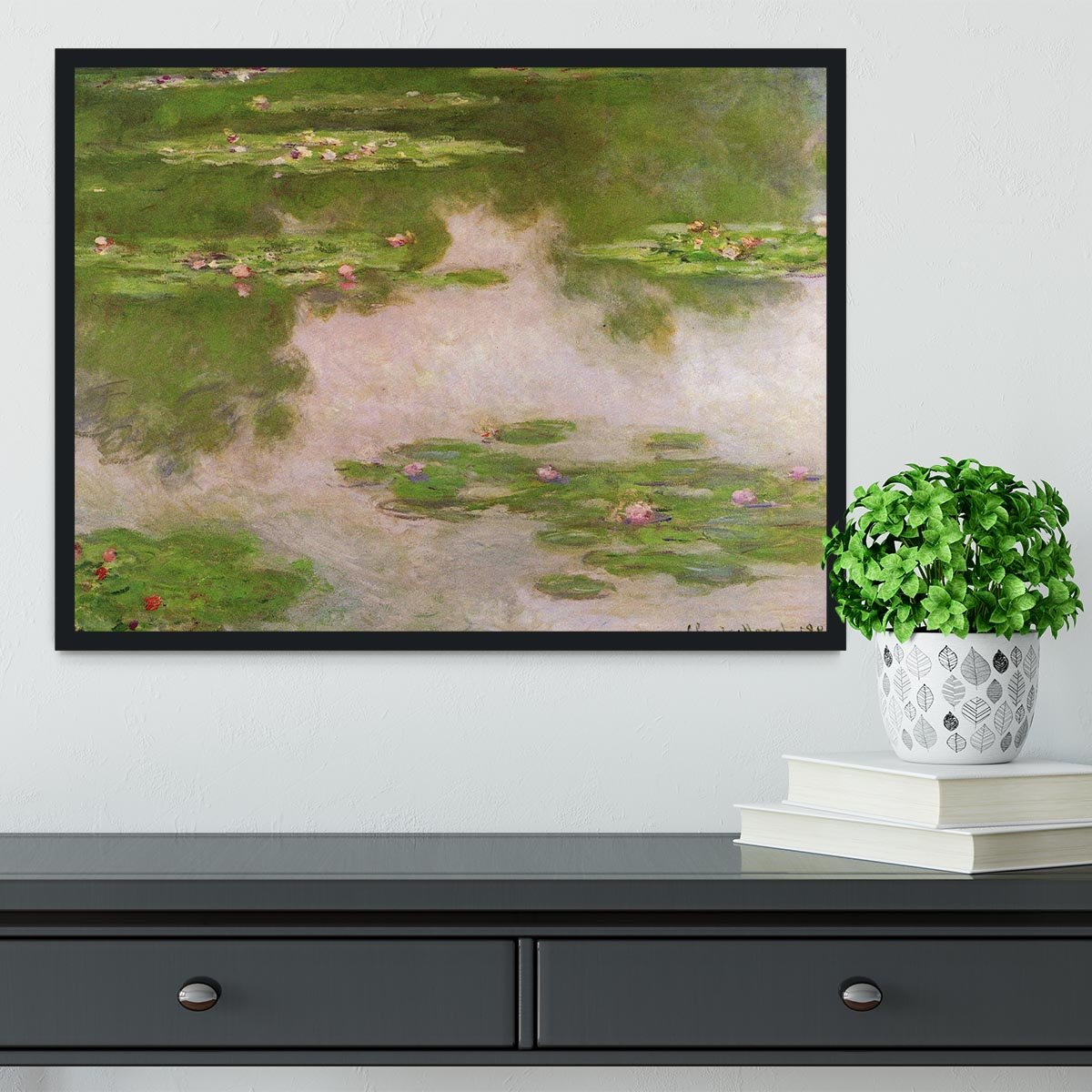 Sea roses 2 by Monet Framed Print - Canvas Art Rocks - 2