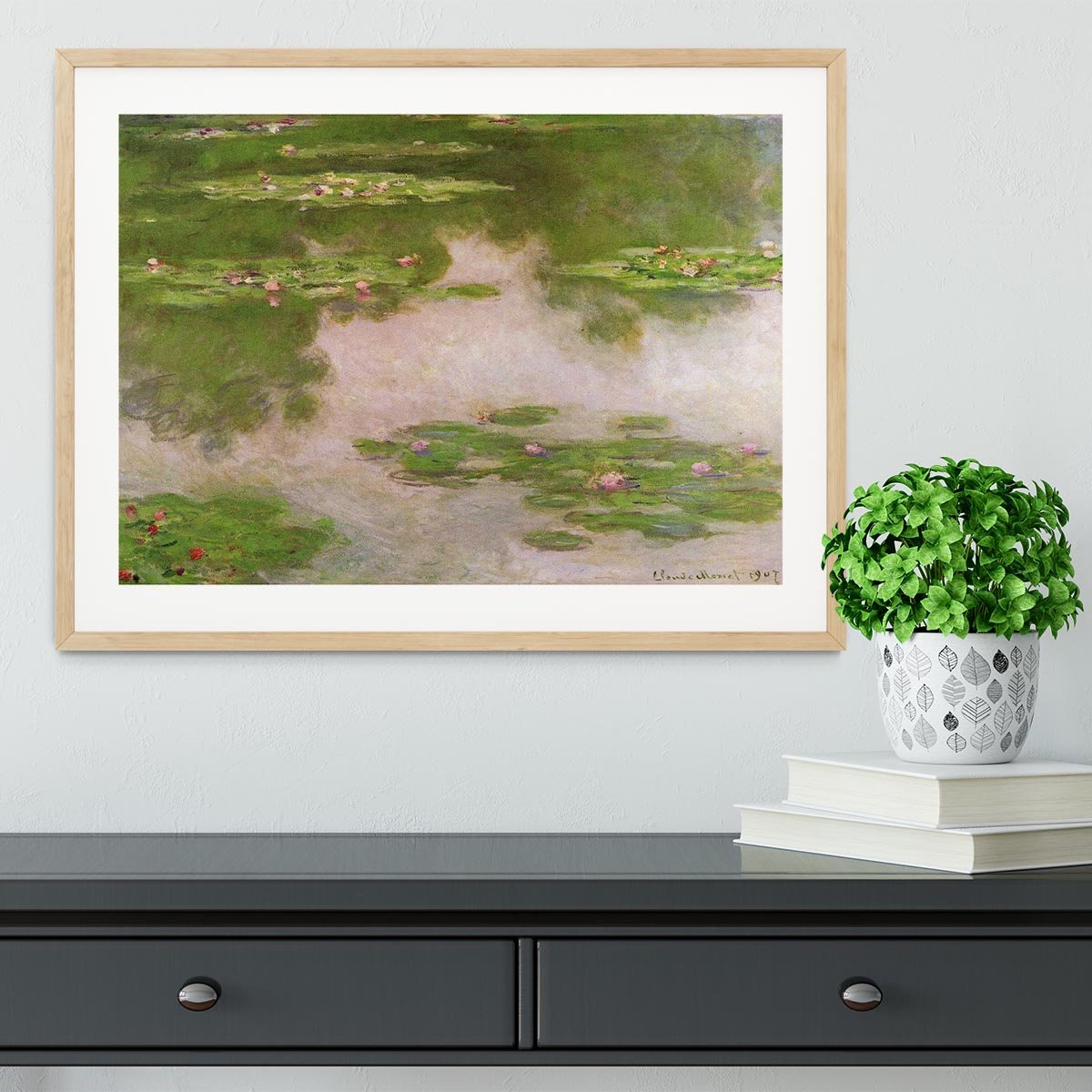 Sea roses 2 by Monet Framed Print - Canvas Art Rocks - 3