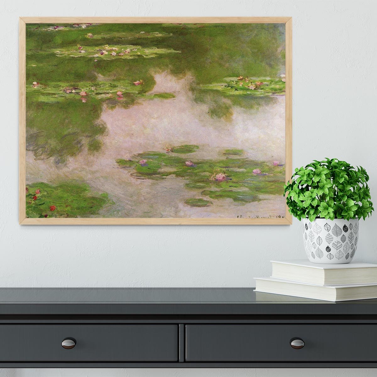 Sea roses 2 by Monet Framed Print - Canvas Art Rocks - 4
