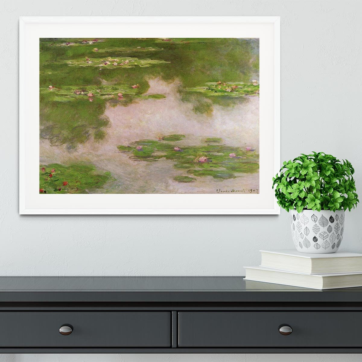 Sea roses 2 by Monet Framed Print - Canvas Art Rocks - 5