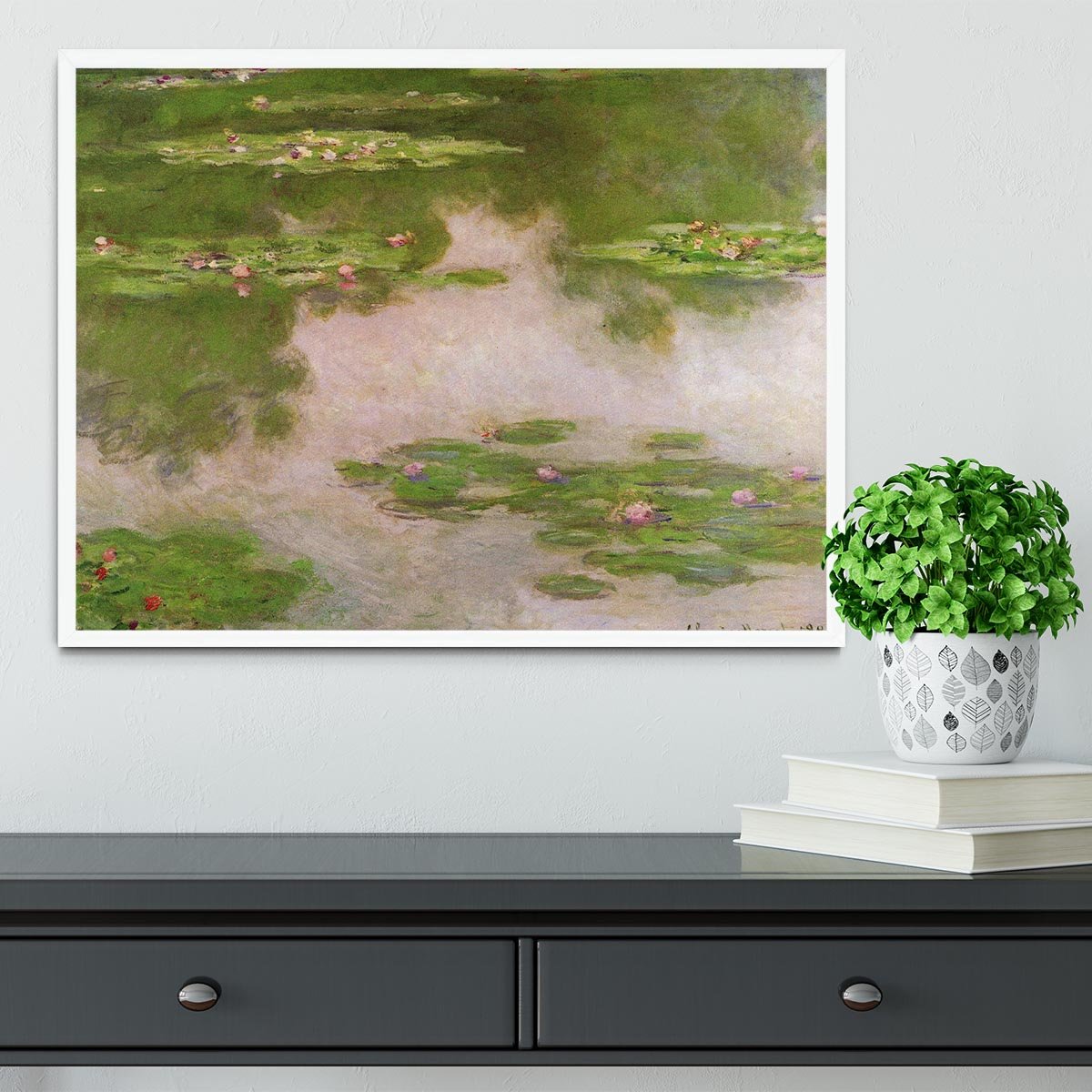 Sea roses 2 by Monet Framed Print - Canvas Art Rocks -6