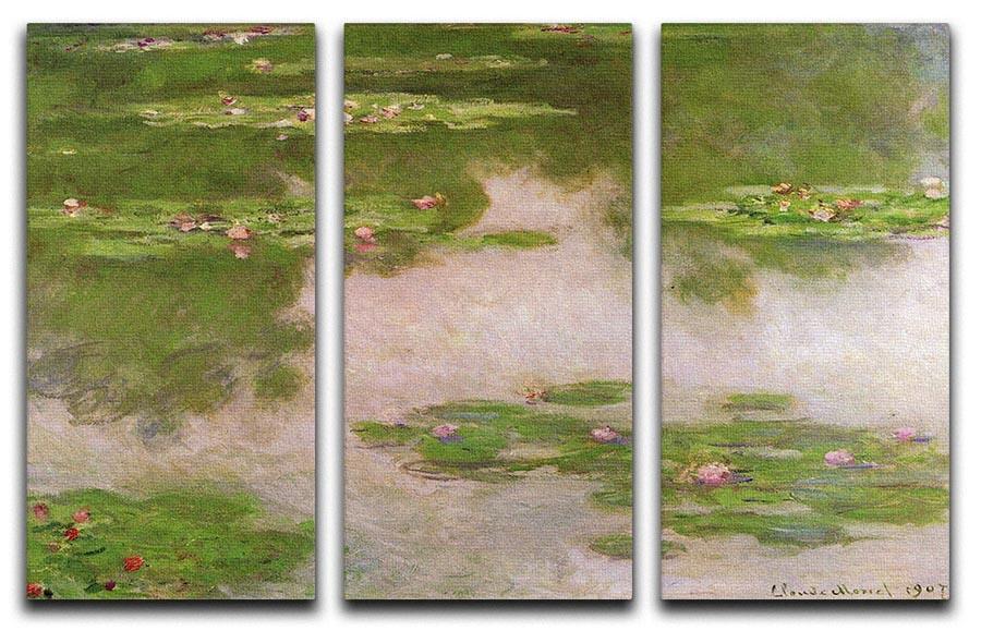 Sea roses 2 by Monet Split Panel Canvas Print - Canvas Art Rocks - 4