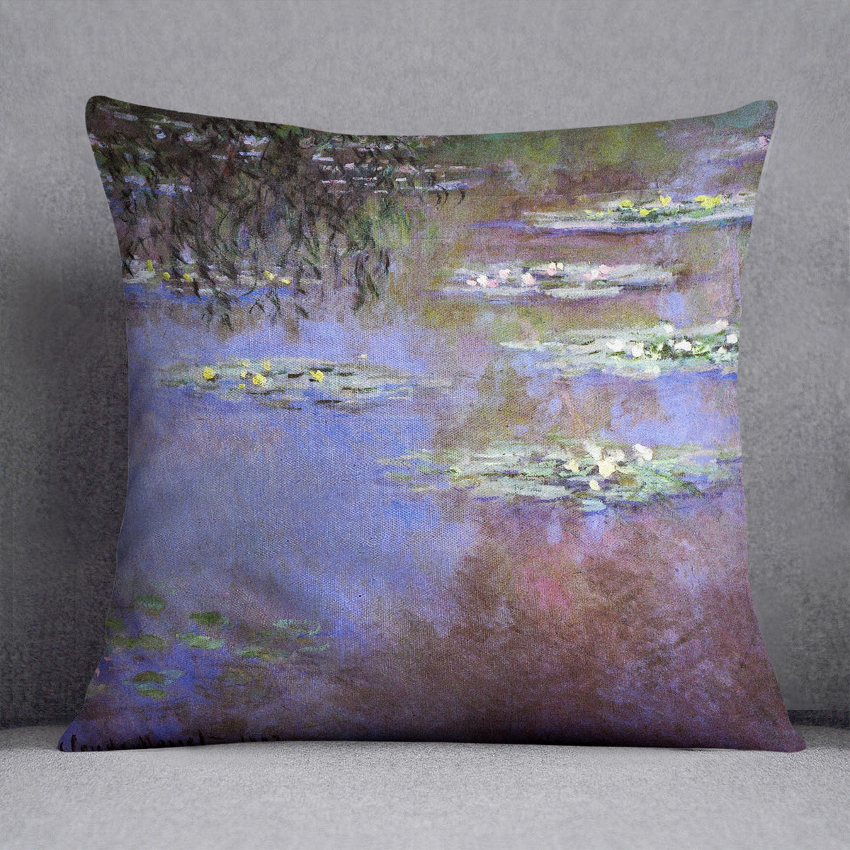 Sea roses 4 by Monet Cushion | Canvas Art Rocks