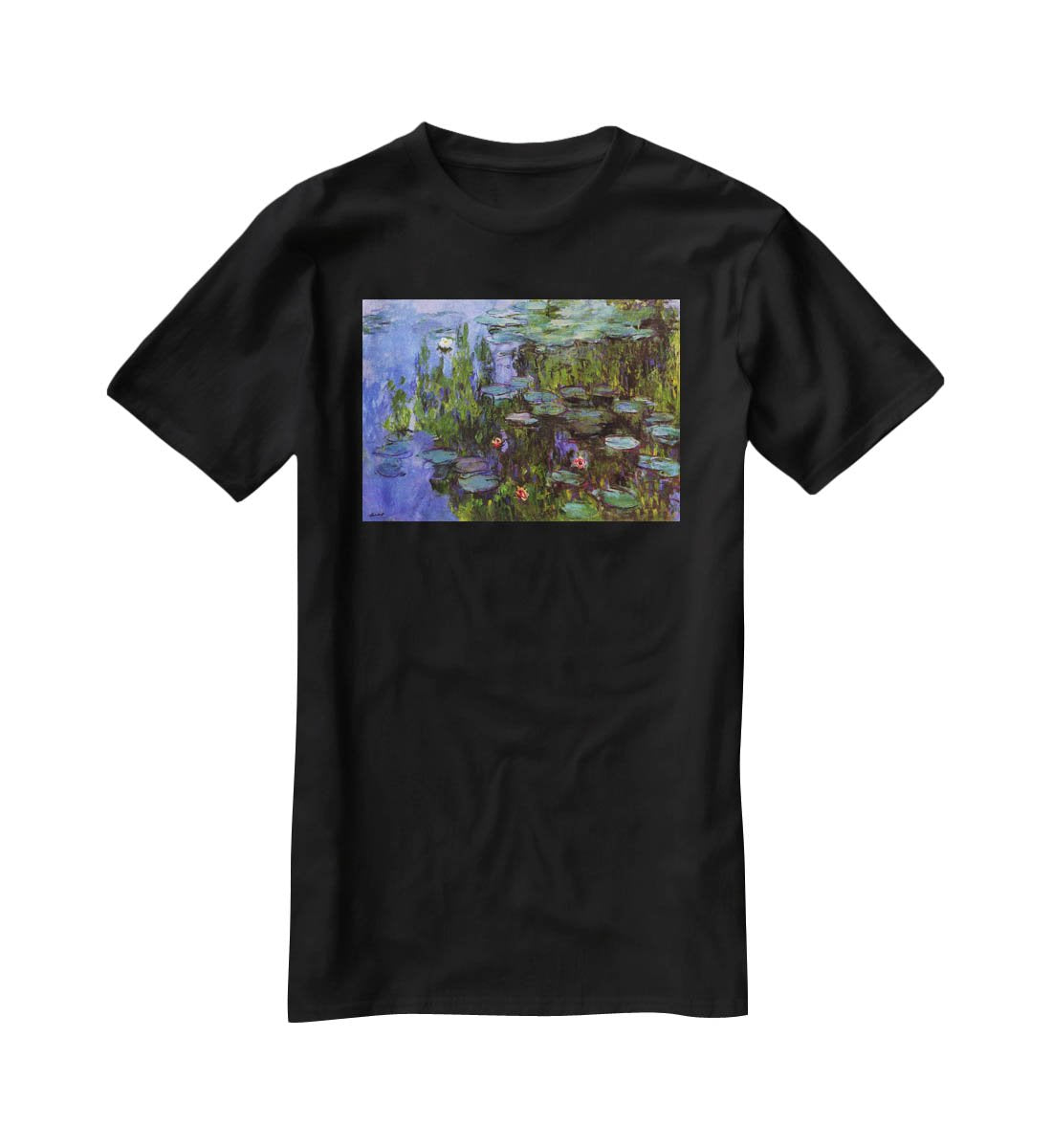 Sea roses by Monet T-Shirt - Canvas Art Rocks - 1