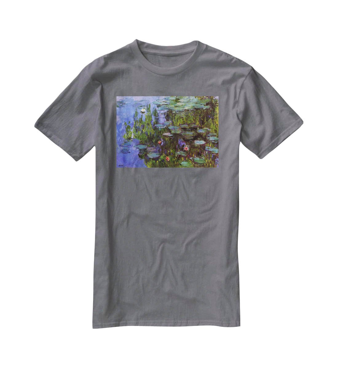 Sea roses by Monet T-Shirt - Canvas Art Rocks - 3