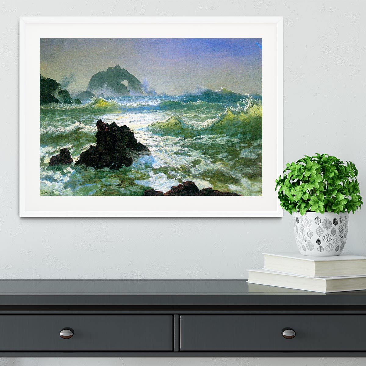 Seal Rock 2 by Bierstadt Framed Print - Canvas Art Rocks - 5