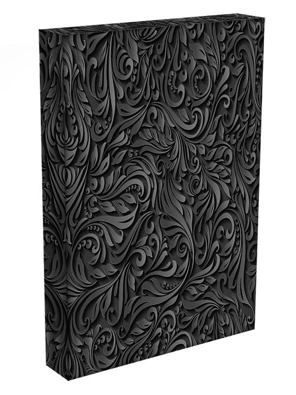 Seamless abstract black floral Canvas Print or Poster - Canvas Art Rocks - 3