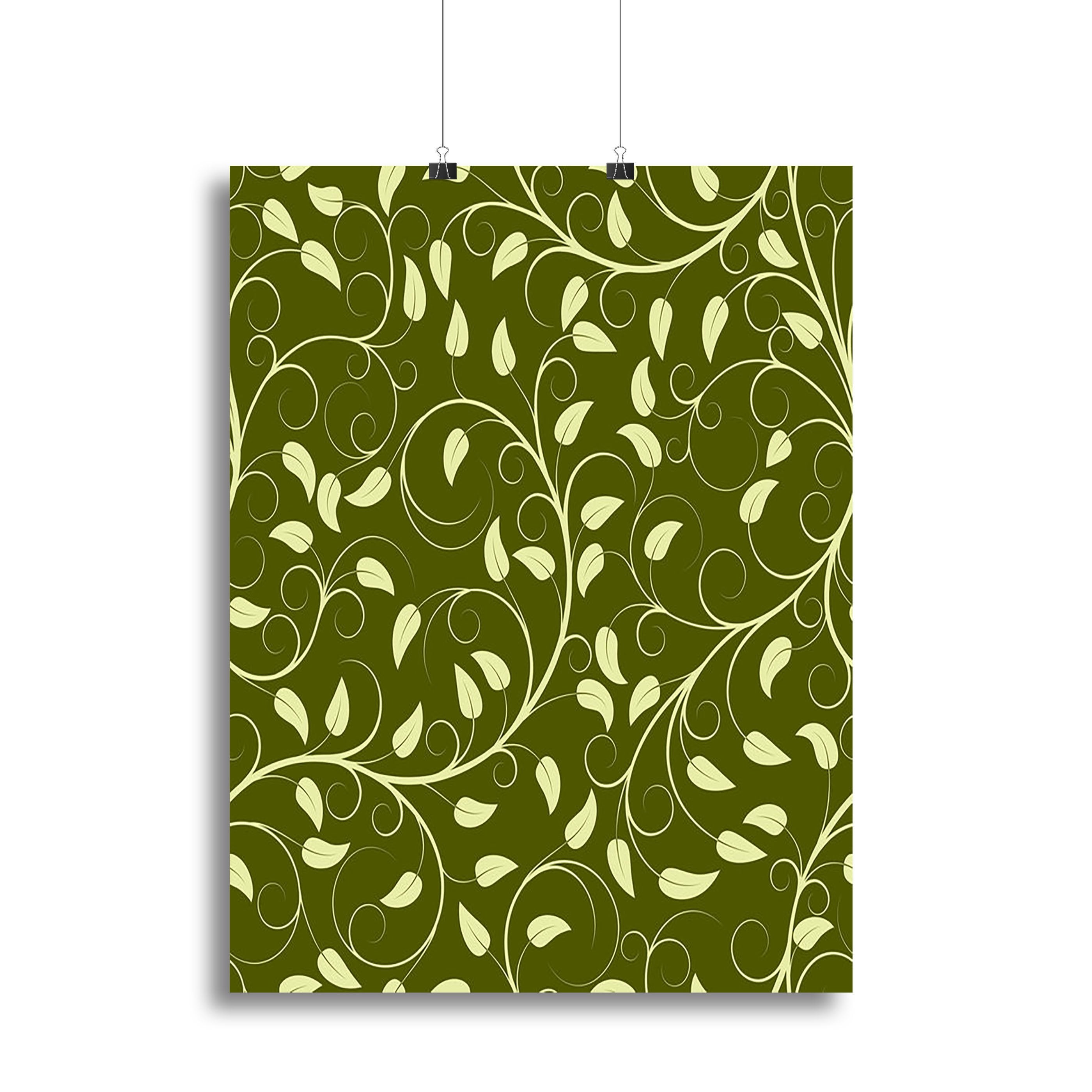 Seamless pattern from green plants Canvas Print or Poster