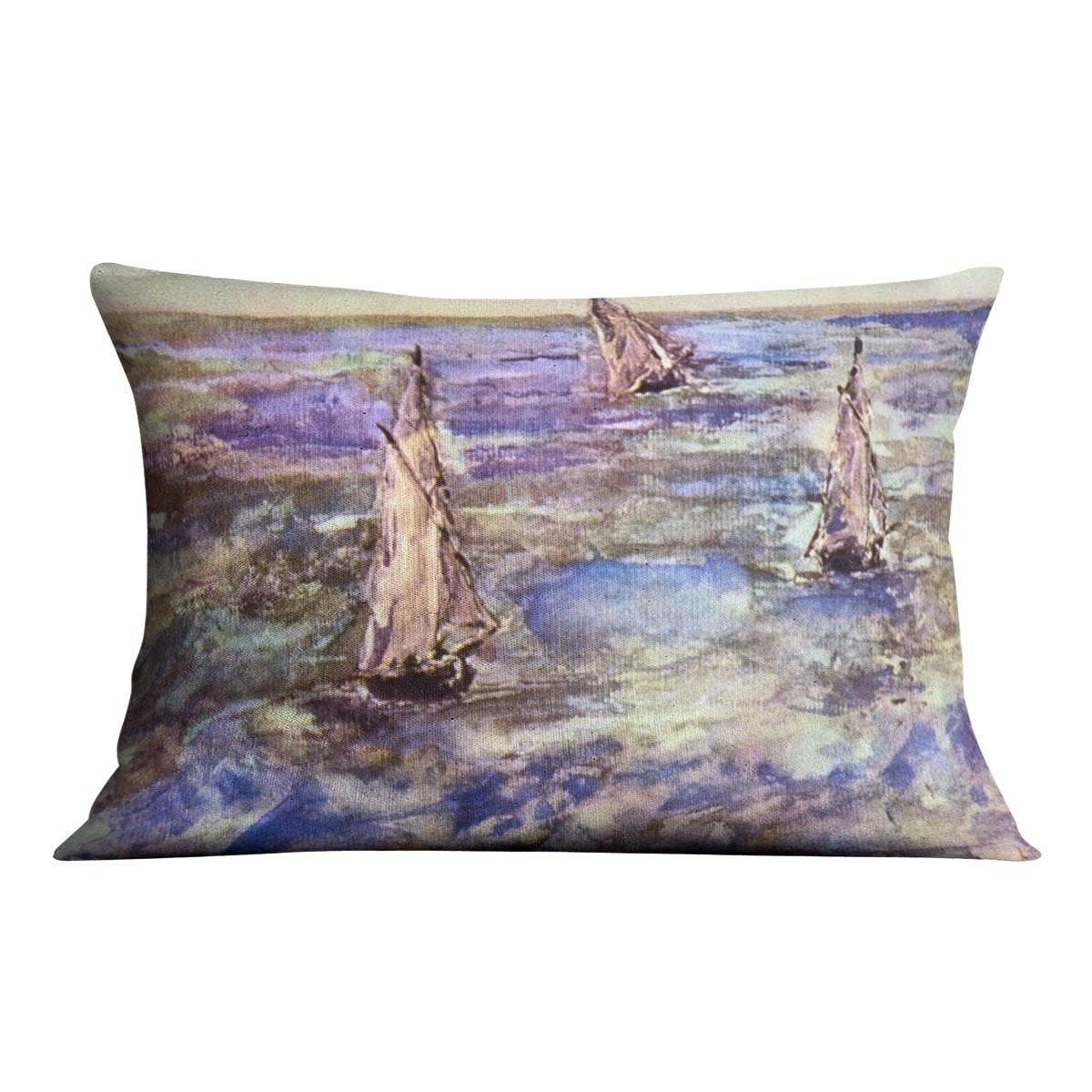 Seascape 1873 by Manet Throw Pillow