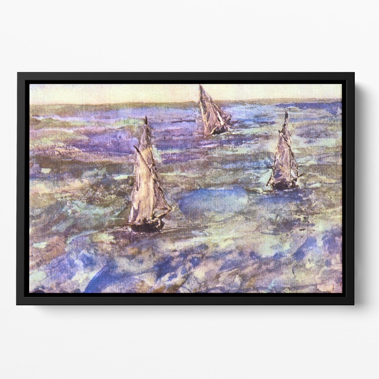 Seascape 1873 by Manet Floating Framed Canvas