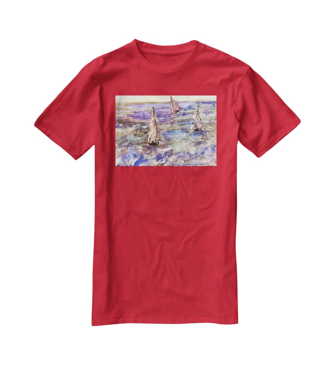 Seascape 1873 by Manet T-Shirt - Canvas Art Rocks - 4