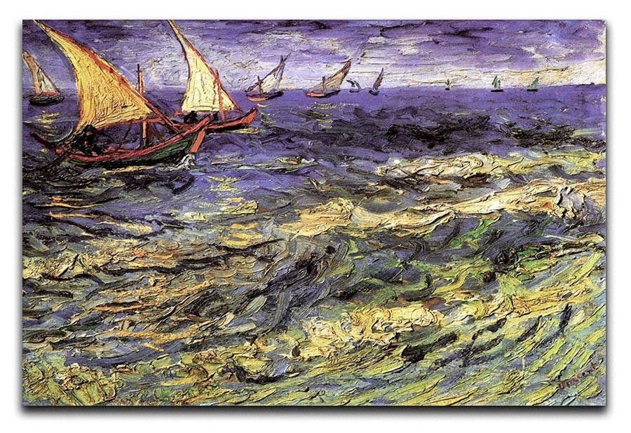 Seascape at Saintes-Maries by Van Gogh Canvas Print & Poster  - Canvas Art Rocks - 1