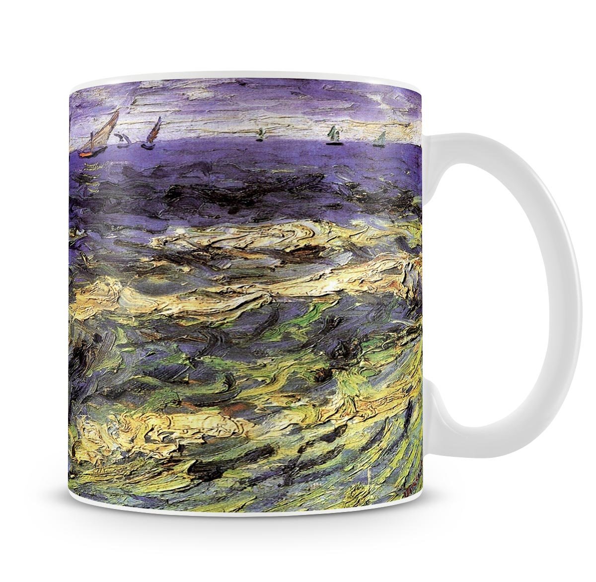 Seascape at Saintes-Maries by Van Gogh Mug - Canvas Art Rocks - 4