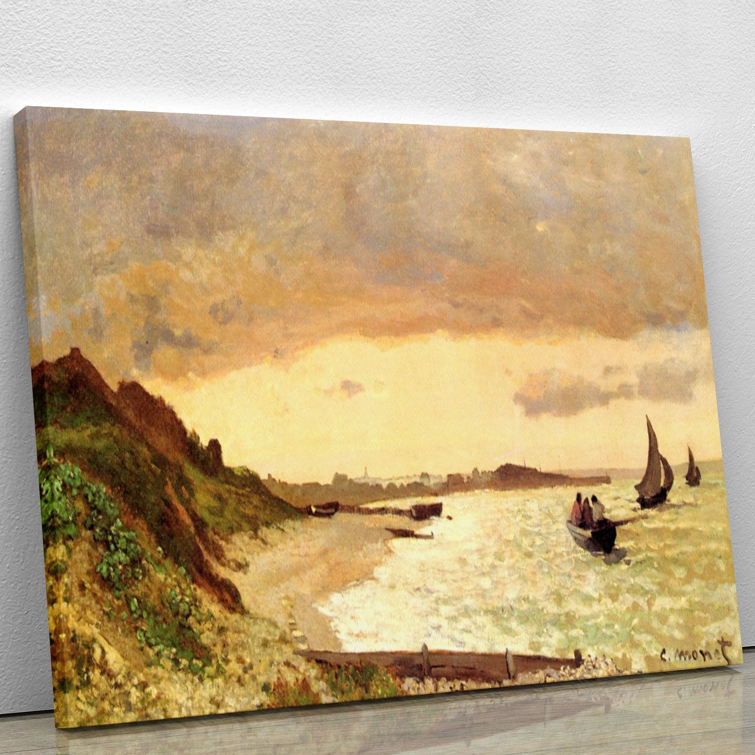 Seaside at Sainte Adresse by Monet Canvas Print or Poster