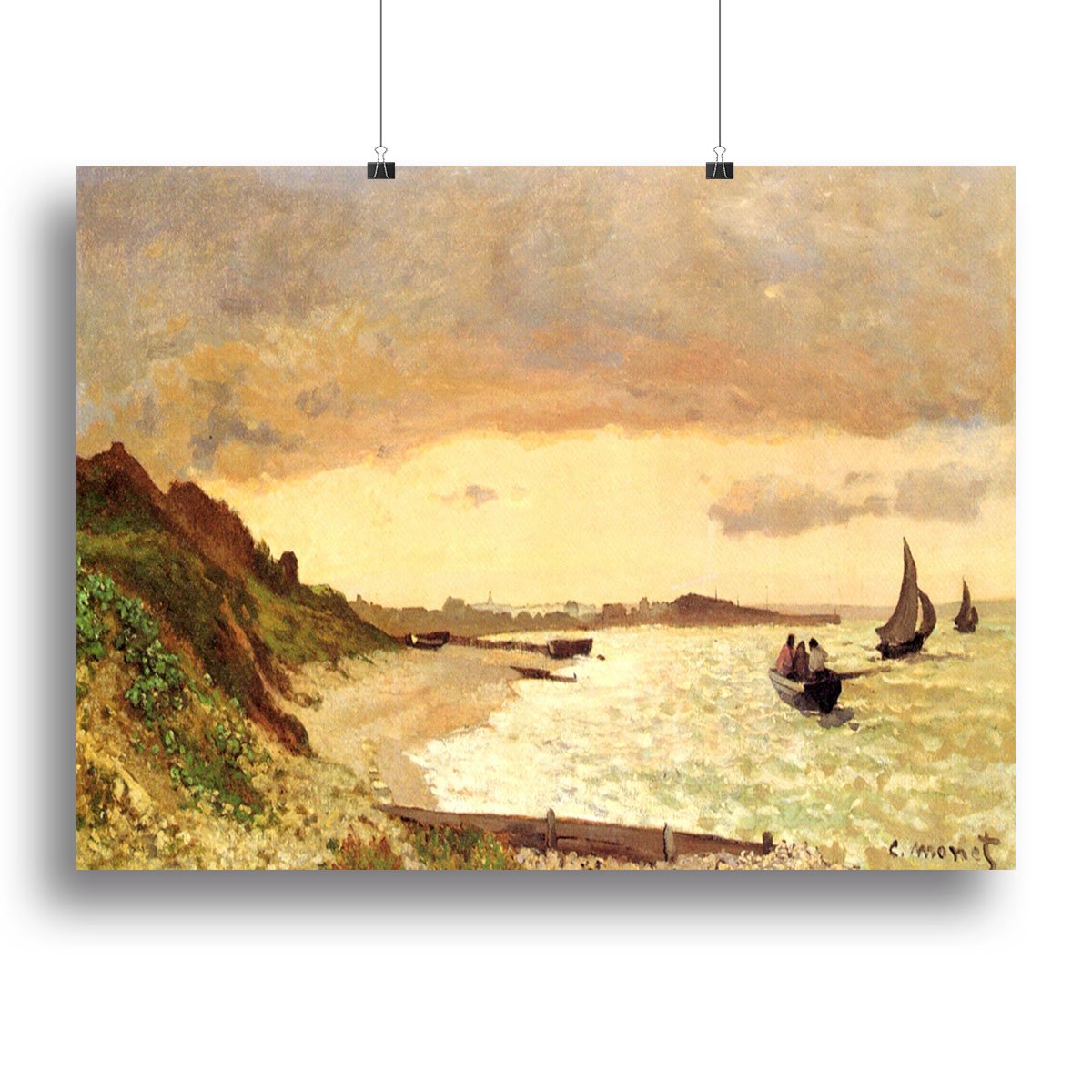 Seaside at Sainte Adresse by Monet Canvas Print or Poster