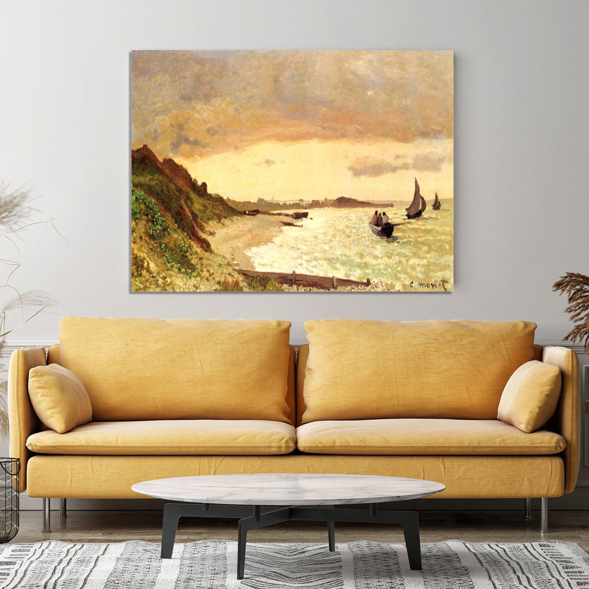 Seaside at Sainte Adresse by Monet Canvas Print or Poster - Canvas Art Rocks - 4