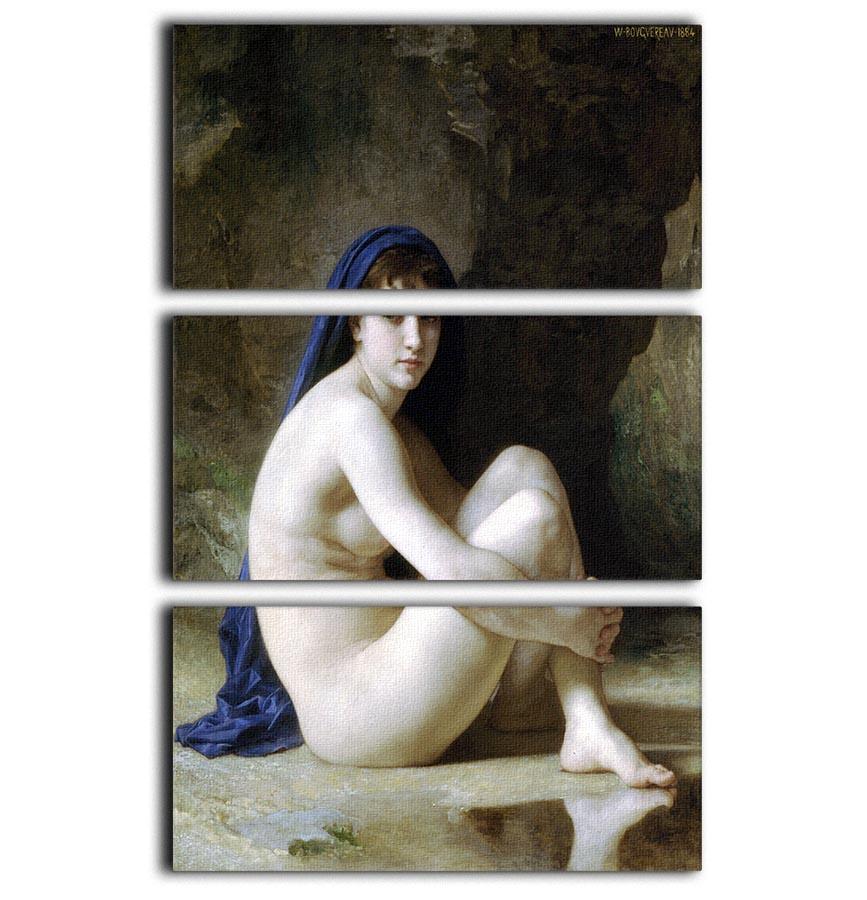 Seated Nude By Bouguereau 3 Split Panel Canvas Print - Canvas Art Rocks - 1