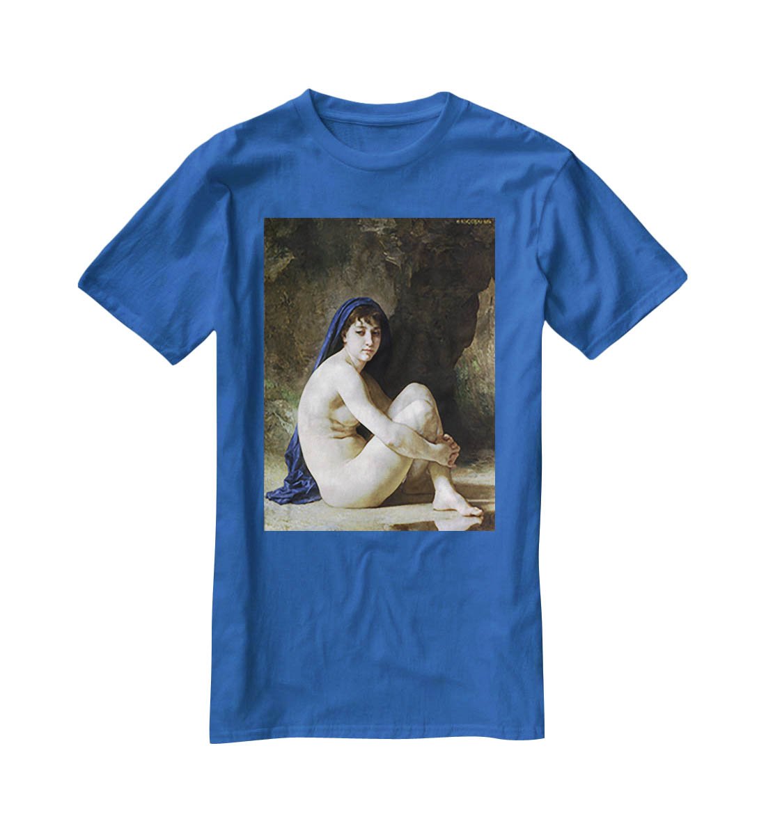 Seated Nude By Bouguereau T-Shirt - Canvas Art Rocks - 2