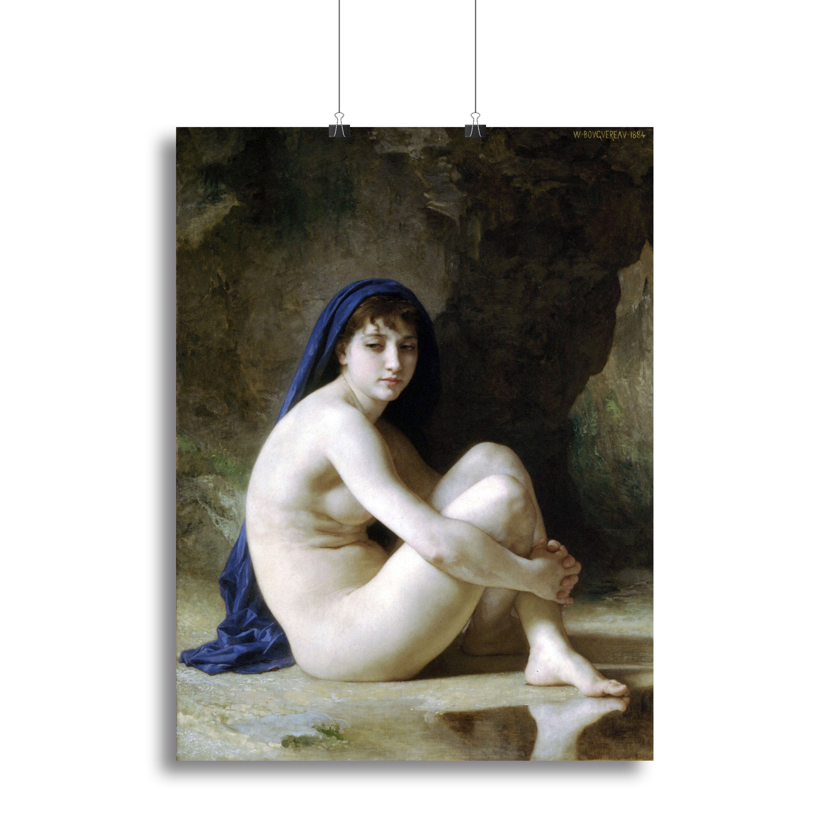 Seated Nude By Bouguereau Canvas Print or Poster