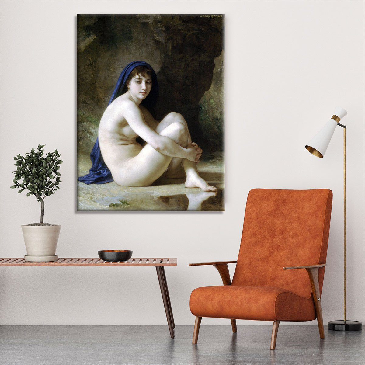 Seated Nude By Bouguereau Canvas Print or Poster
