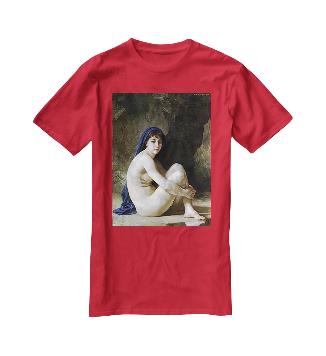 Seated Nude By Bouguereau T-Shirt - Canvas Art Rocks - 4