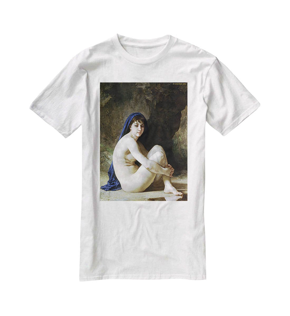 Seated Nude By Bouguereau T-Shirt - Canvas Art Rocks - 5