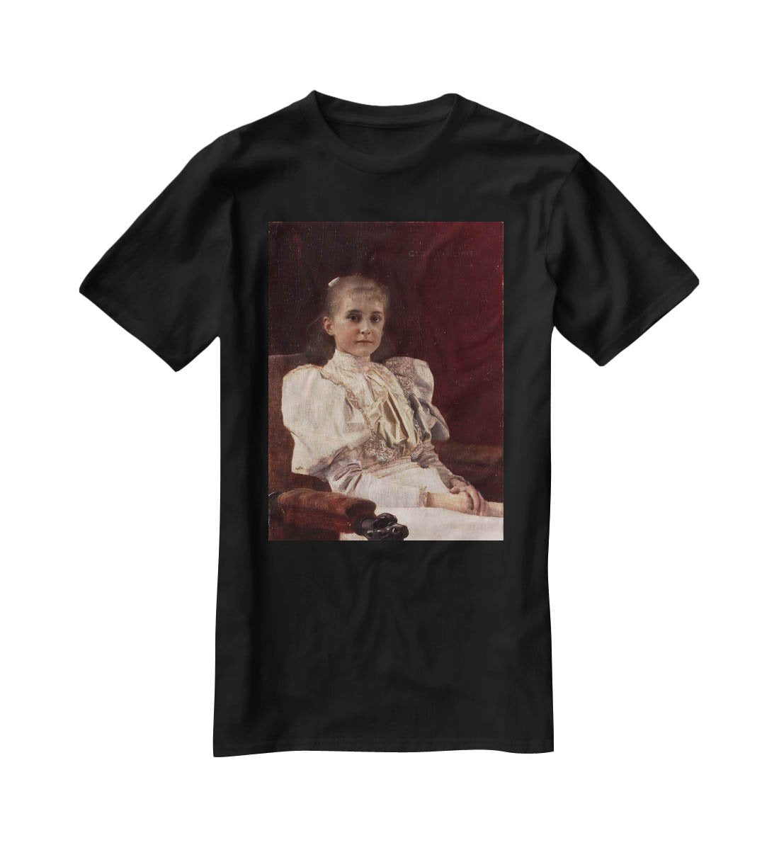 Seated Young Girl by Klimt T-Shirt - Canvas Art Rocks - 1