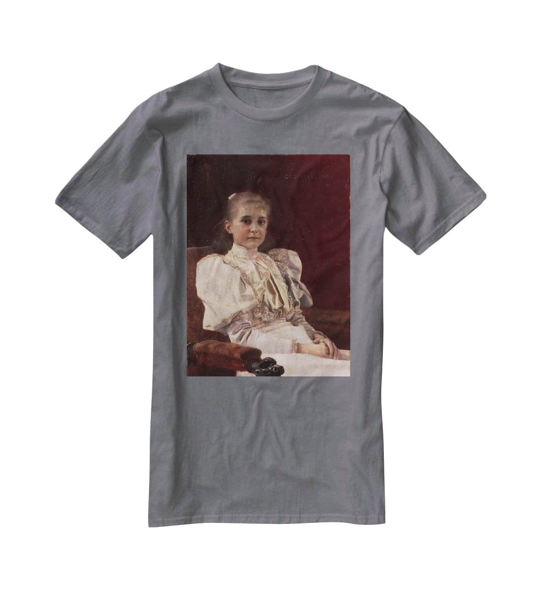 Seated Young Girl by Klimt T-Shirt - Canvas Art Rocks - 3