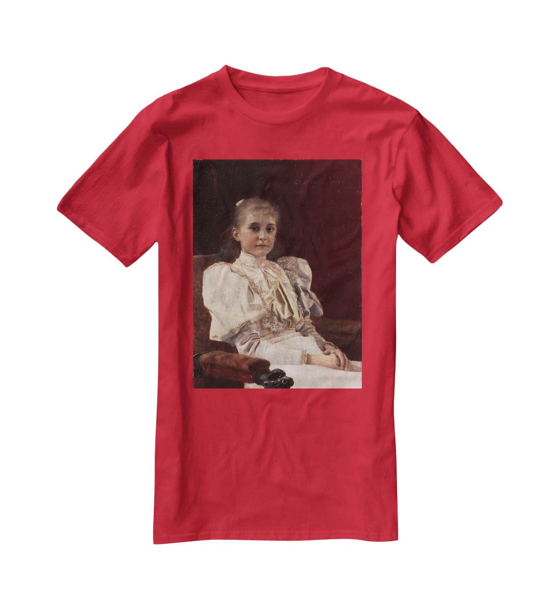 Seated Young Girl by Klimt T-Shirt - Canvas Art Rocks - 4
