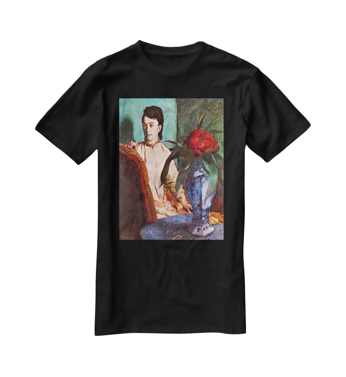 Seated woman by Degas T-Shirt - Canvas Art Rocks - 1