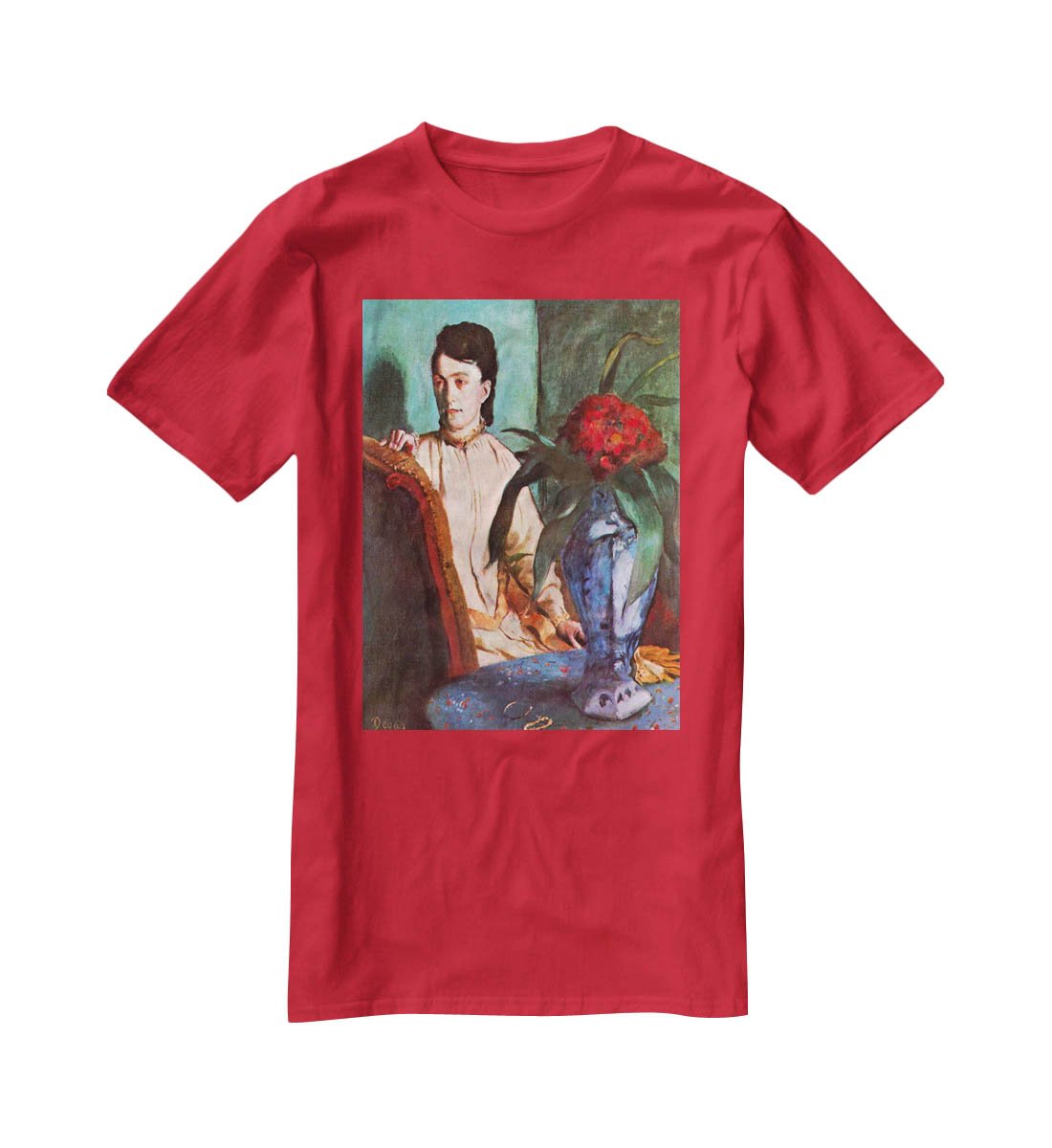 Seated woman by Degas T-Shirt - Canvas Art Rocks - 4
