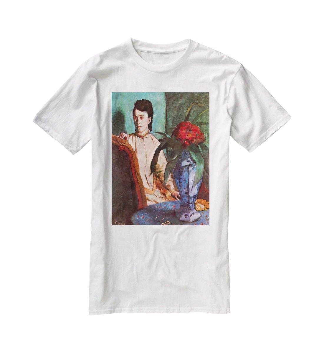 Seated woman by Degas T-Shirt - Canvas Art Rocks - 5