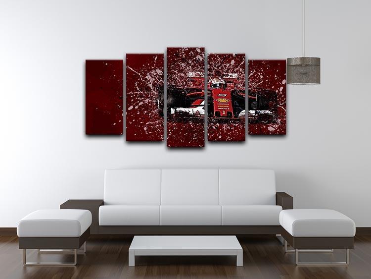Sebastian Vettel F1 Paint Splatter 5 Split Panel Canvas - Canvas Art Rocks - 3