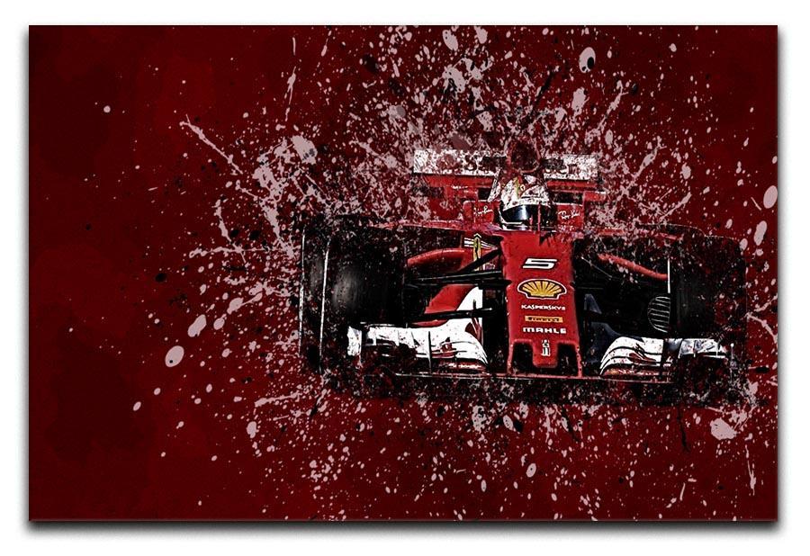 Sebastian Vettel F1 Paint Splatter Canvas Print or Poster  - Canvas Art Rocks - 1