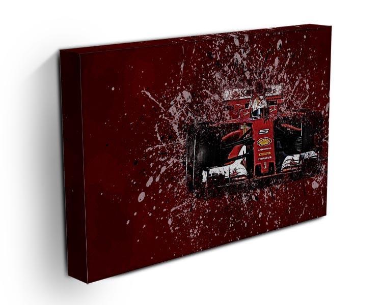 Sebastian Vettel F1 Paint Splatter Canvas Print or Poster - Canvas Art Rocks - 3