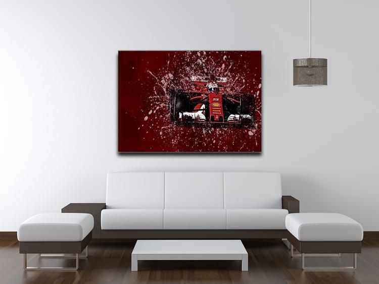 Sebastian Vettel F1 Paint Splatter Canvas Print or Poster - Canvas Art Rocks - 4
