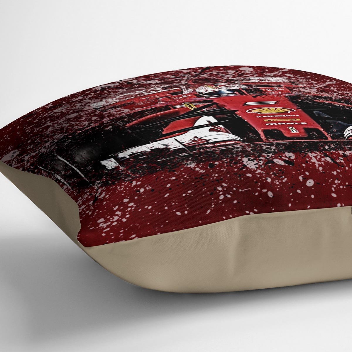 Sebastian Vettel F1 Paint Splatter Cushion