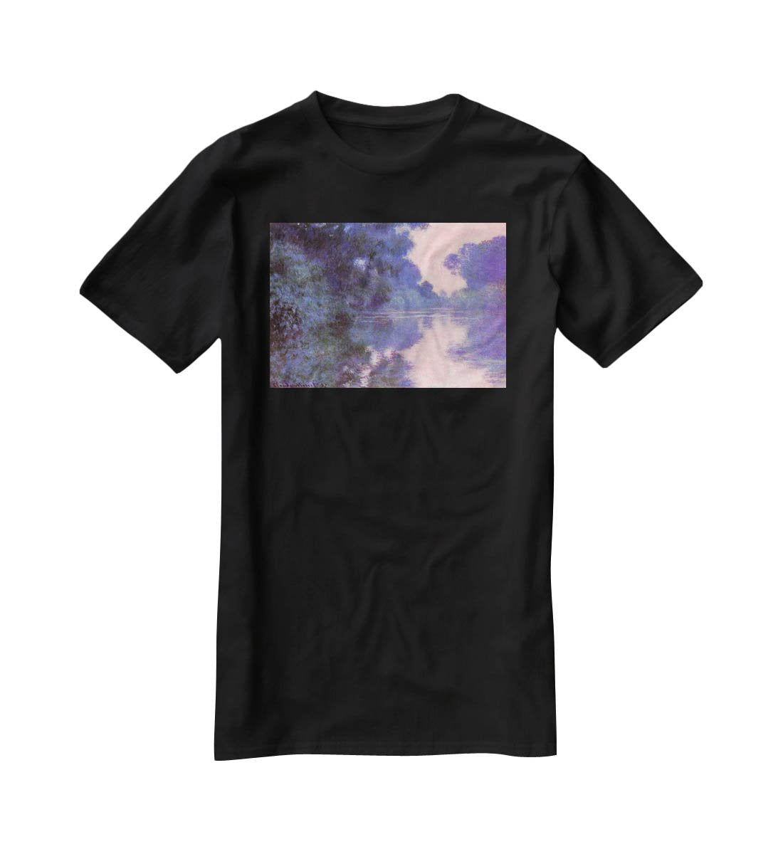 Seine arm at Giverny by Monet T-Shirt - Canvas Art Rocks - 1