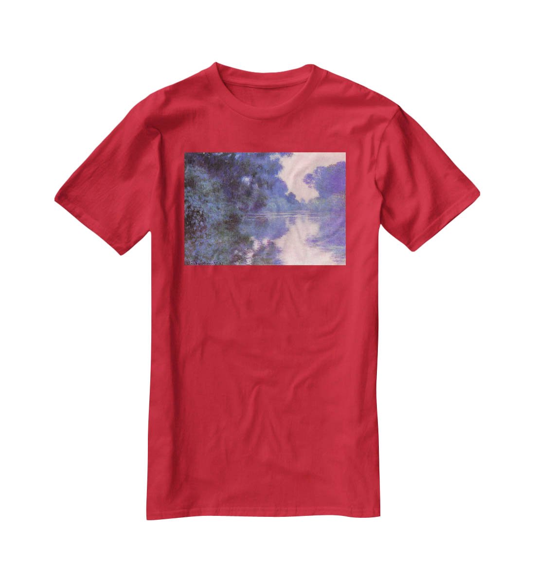 Seine arm at Giverny by Monet T-Shirt - Canvas Art Rocks - 4