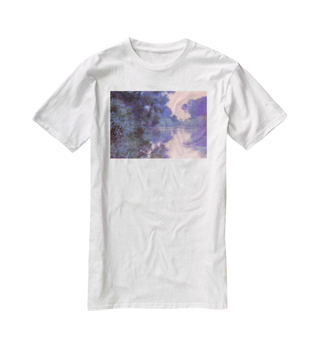 Seine arm at Giverny by Monet T-Shirt - Canvas Art Rocks - 5