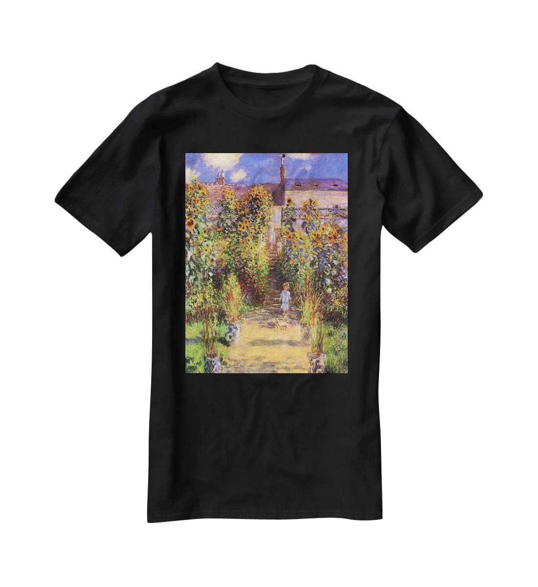 Seine bank at Vetheuil by Monet T-Shirt - Canvas Art Rocks - 1